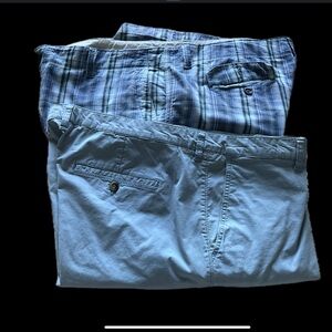 Men’s Tommy Bahama Two Pair Bundle Blue and Plaid Shorts Set